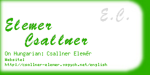 elemer csallner business card
