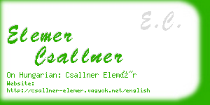 elemer csallner business card